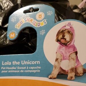 Pet Hoodie Squishmallows Purple - Lola the Unicorn